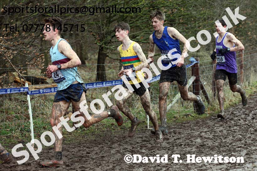 Mens under-20s 2018 British Inter Counties Cross Country Champs., Prestwold Hall, Loughborough. Photo: David T. Hewitson/Sports for All Pics